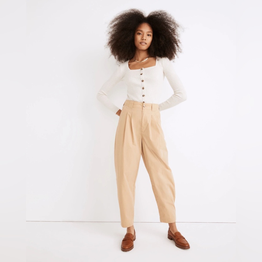 Madewell Pleated Pull-On Balloon Pants / M